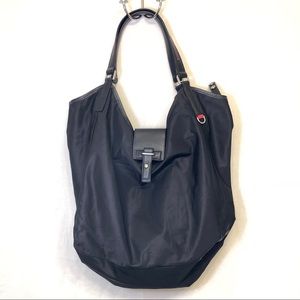 Huge TUMI Nylon Leather Trim Hobo/Tote Bag